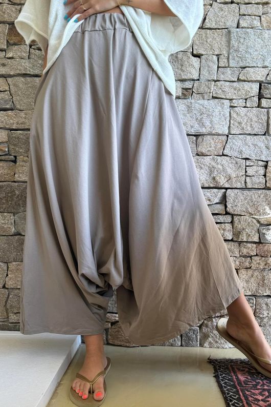 Oscar Asymmetric Hareem Skirt Pant Mocha